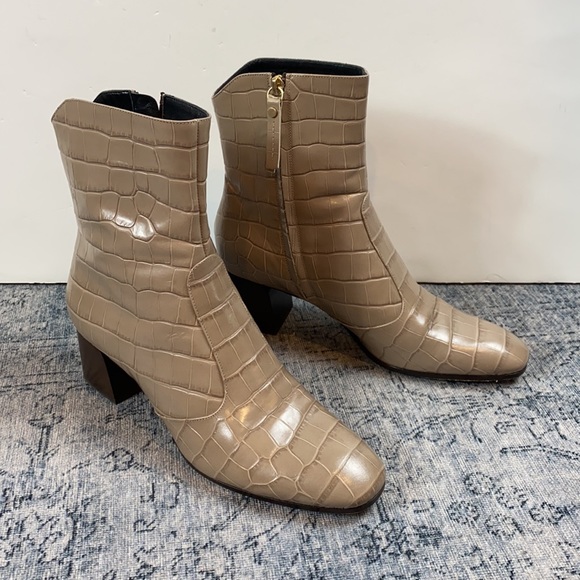NEW M. Gemi Corsa Concavo Beige Crocodile Boot - Picture 7 of 14